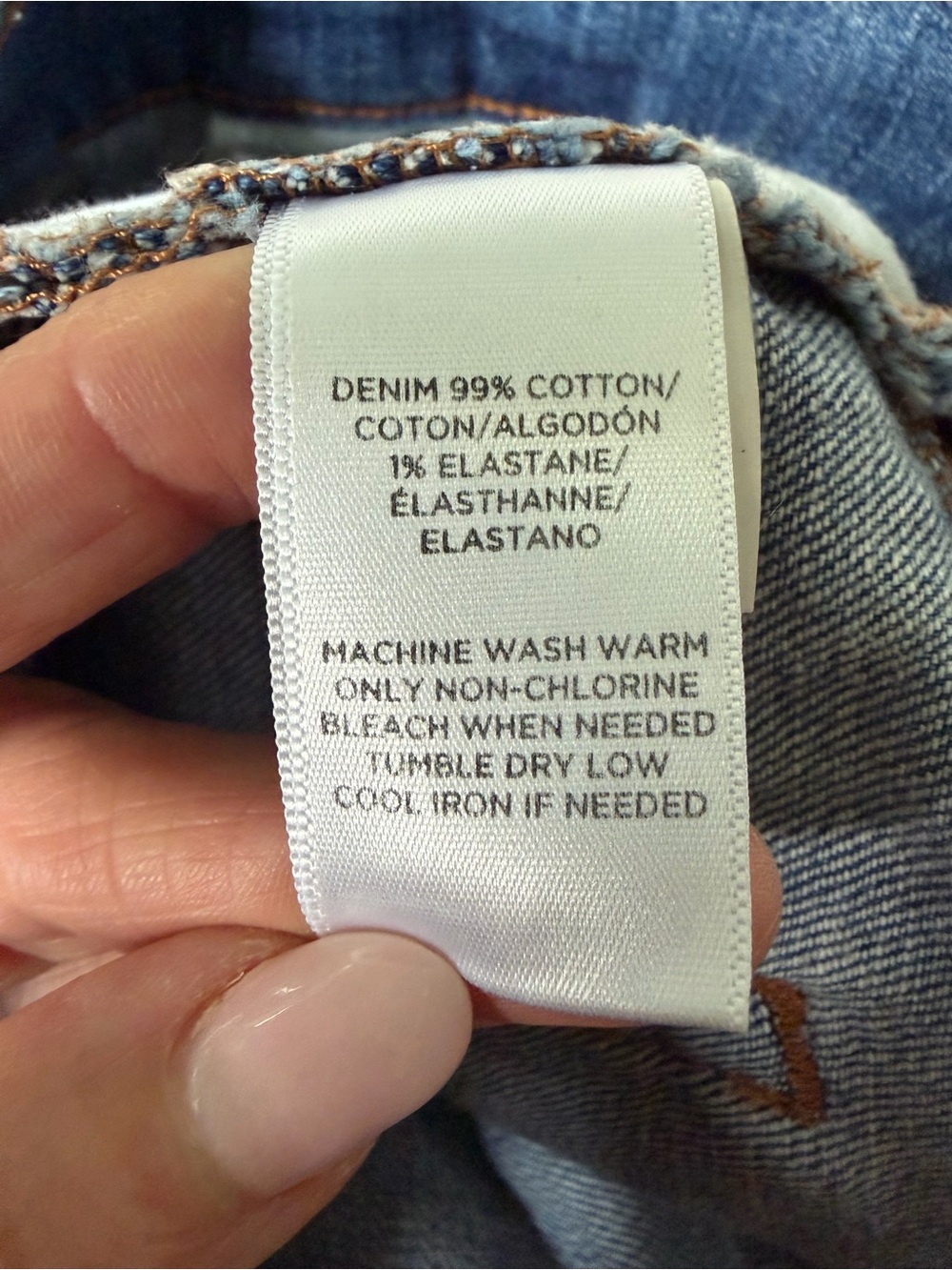 LOFT Blue Denim Button-Front Frayed Hem Women's Shorts - Picture 5 of 5